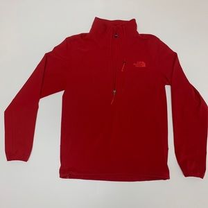 North Face Red Half zip pullover red size small